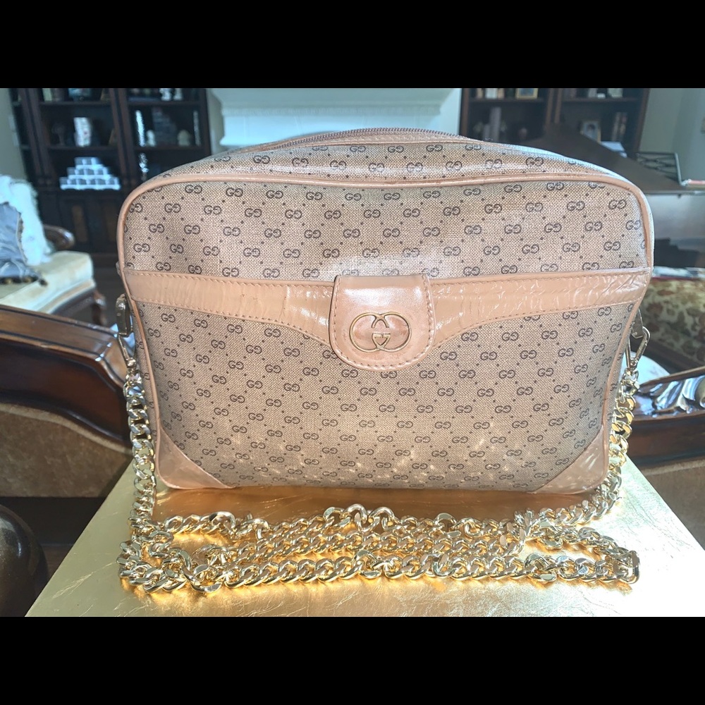 Vintage Large Microguccisima crossbody camera bag - Picture 3 of 9